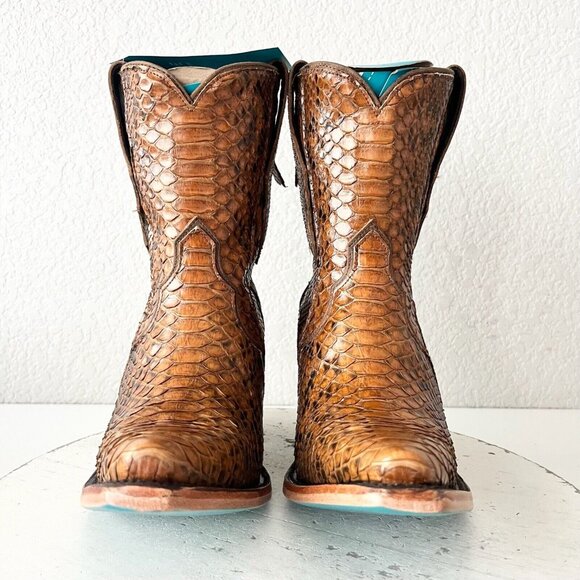Lane VICKSON Womens Cowboy Bootie Size 6 Copperhead Western Short Boots Snip Toe - Picture 5 of 11